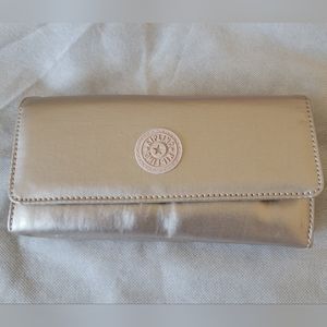 Kipling New Teddi Sparkly Gold Metallic Wallet